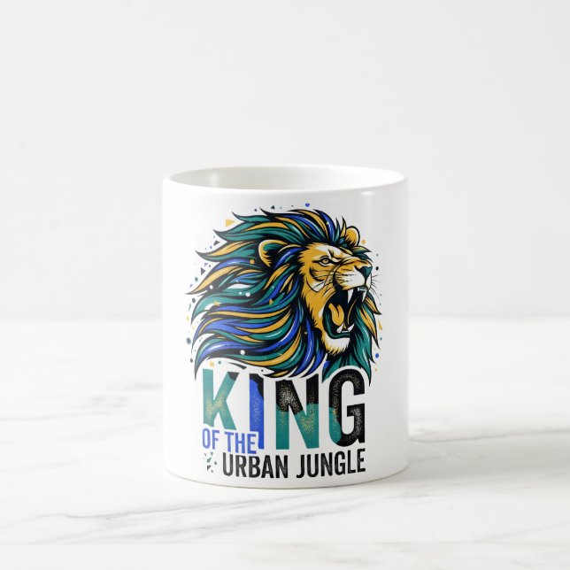 Kung över den urbana djungeln kaffemugg (Center)