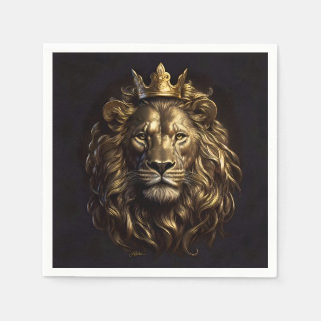 Kung! Oz icke-så fegt Lejona Pappersservett (Framsidan)