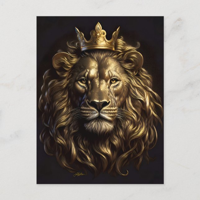 Kung! Oz icke-så fegt Lejona Vykort (Framsida)