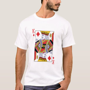 Kung på Diamonds Poker Casino-uppspelningskort T Shirt