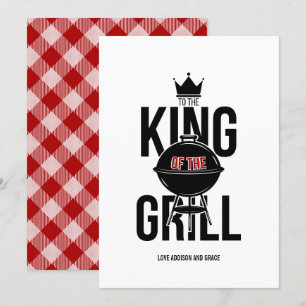 Kung på grillkortet Fars dag Kort