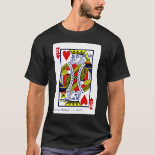 Kung på hearts Deck Card T Shirt