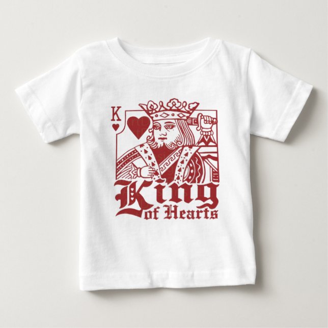 Kung på Hearts-kortet för spel Alla hjärtans T Shirt (Framsida)