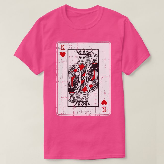 Kung på Hearts Valentines day Coola-uppspelningsko T Shirt (Design framsida)