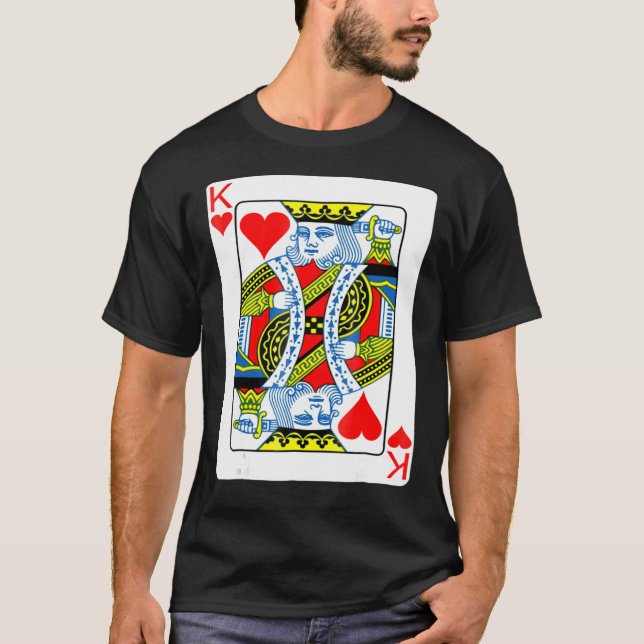 Kung på hjärtkortet Valentines day T Shirt (Framsida)