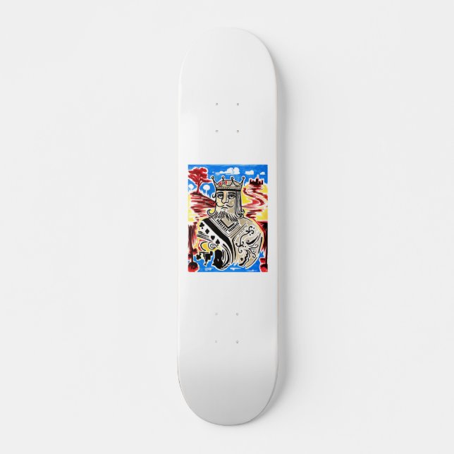Kung på kort mini skateboard bräda 18,5 cm (Framsida)