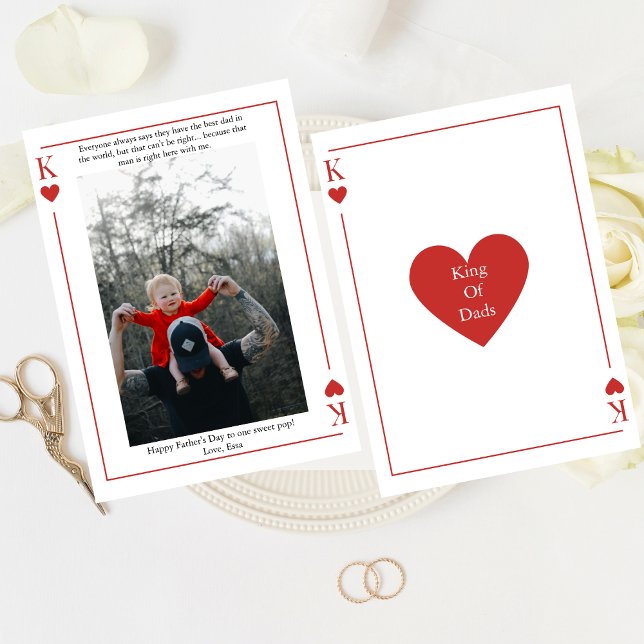Kung på Pappor spelkort Lycklig Fars dag-kort Kort (Skapare uppladdad)