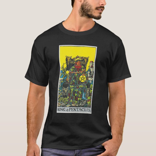 Kung på ryggmärgshöljet Tarot Card Occult Tro Divi T Shirt (Framsida)