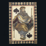 Kung på Spades spelkort efter Vision Studio Kökshandduk<br><div class="desc">Trumma dina vänner med den här underbara målningen av Spades Kung av Vision Studio. Han skär ett ganska royal figur,  håller en liten skeptiker och har öppnat munnen för att utfärda ett dekret om royal. Ställe den här spelkortsmålningen på din mur idag!</div>