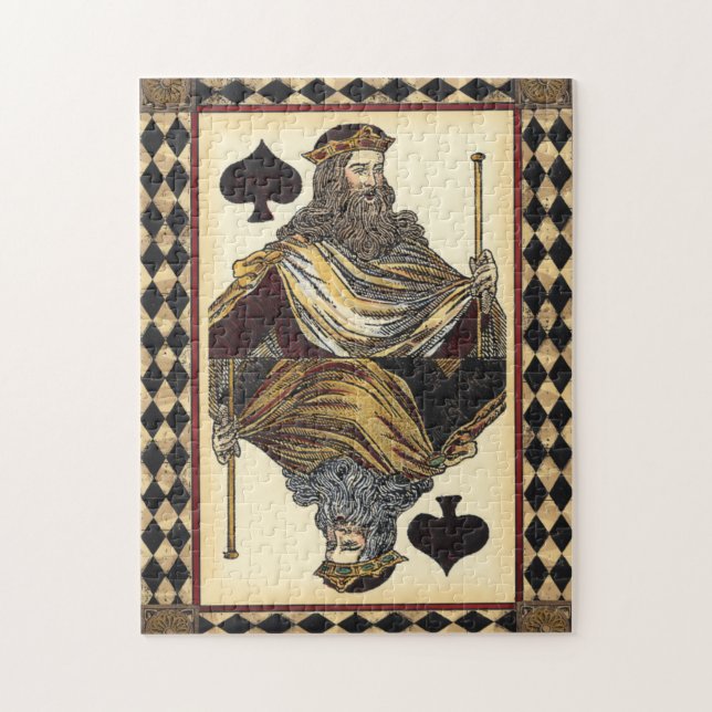 Kung på Spades spelkort efter Vision Studio Pussel (Vertikal)