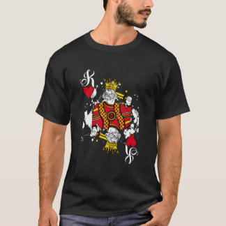 Kung på spelkortet Halloween Poker Attire T Shirt