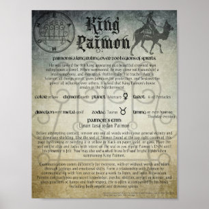 Kung Paimon Goetia Demonic Poster