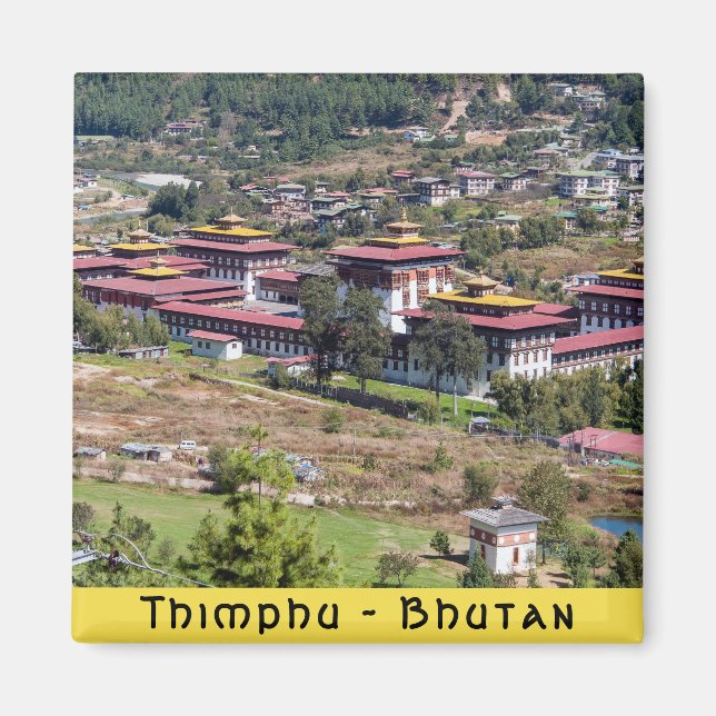 Kung palace in Thimphu - Bhutan Magnet (Framsidan)