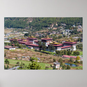 Kung palace in Thimphu - Bhutan Poster