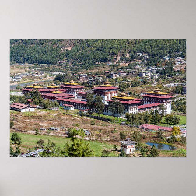 Kung palace in Thimphu - Bhutan Poster (Framsidan)