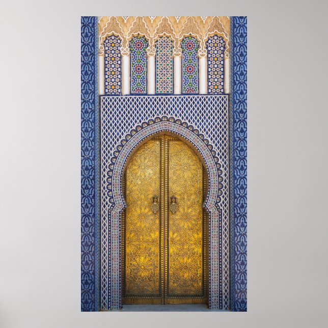 Kung Palace Ornate Doors Poster (Framsidan)