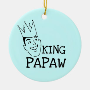 Kung Papaw T-shirts och presenter Julgransprydnad Keramik