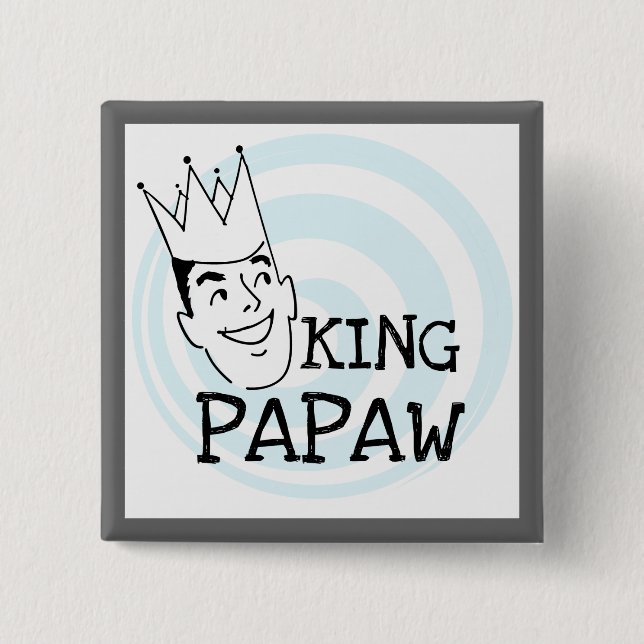 Kung Papaw T-shirts och presenter Knapp (Framsida)