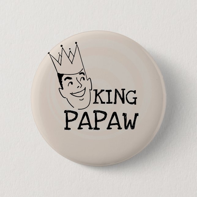 Kung Papaw T-shirts och presenter Knapp (Framsida)