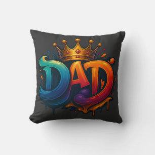Kung Pappa Krona Graffiti krökt med Kärlek & Pride Kudde