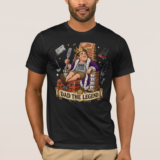 Kung Pappa Legend Fars Dag Kunglig Tron Present T Shirt (Framsida)