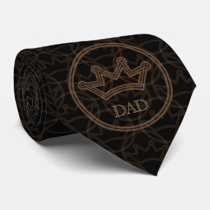 Kung Pappa (svart) Neck Tie Slips