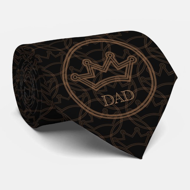 Kung Pappa (svart) Neck Tie Slips (Rullad)