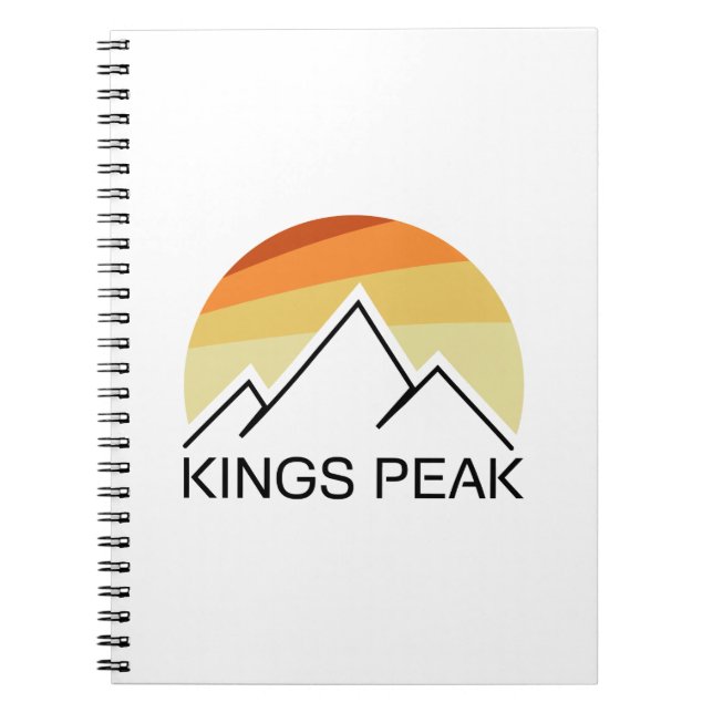 Kung Peak Utah Retro Anteckningsbok (Framsidan)