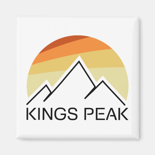 Kung Peak Utah Retro Magnet (Framsidan)