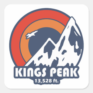Kung Peak Utah Sol Eagle Fyrkantigt Klistermärke