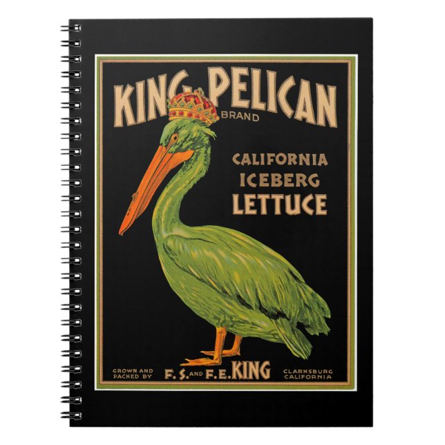 Kung Pelican Brand Lettuce Anteckningsbok (Framsidan)