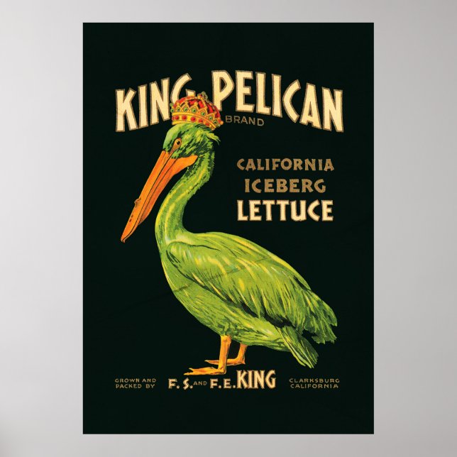 Kung Pelican Iceberg Lettuce Poster (Framsidan)