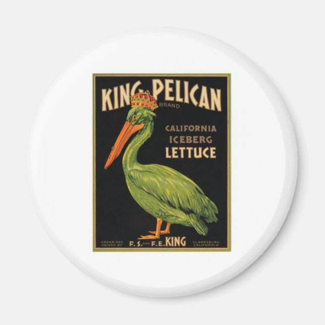Kung Pelican Lettuce Magnet (Framsidan)