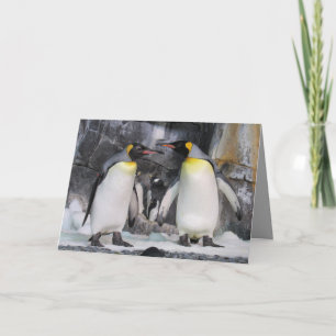Kung Penguins - jag ser ditt hälsningskort Kort