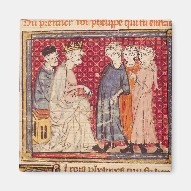 Kung Philippe I , Grandes Chroniques de Frankrike Magnet (Framsidan)