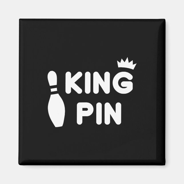 Kung Pin Bowling Funny Cute Par Bowlareare League Magnet (Framsidan)