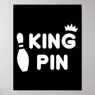 Kung Pin Bowling Funny Cute Par Bowlareare League Poster