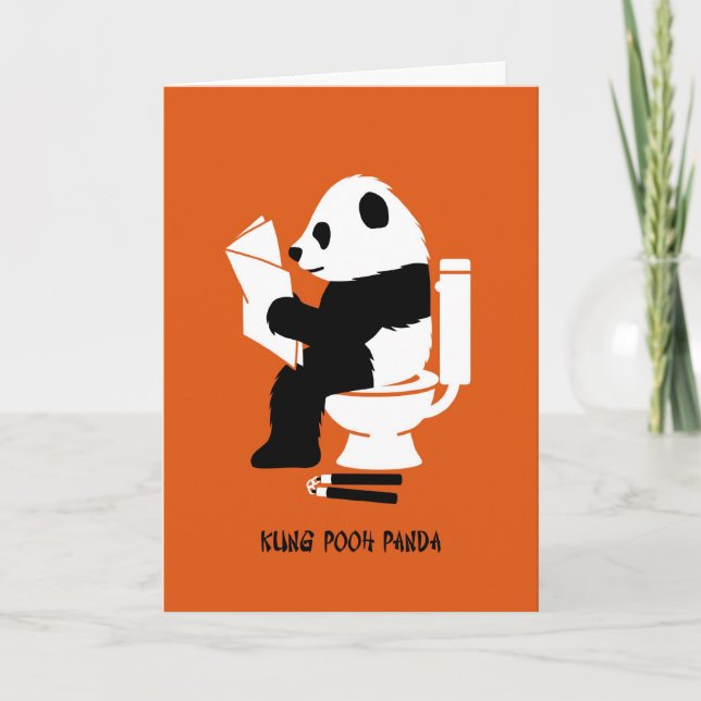 Kung Pooh Panda Funny Birthday Kort (Framsida)