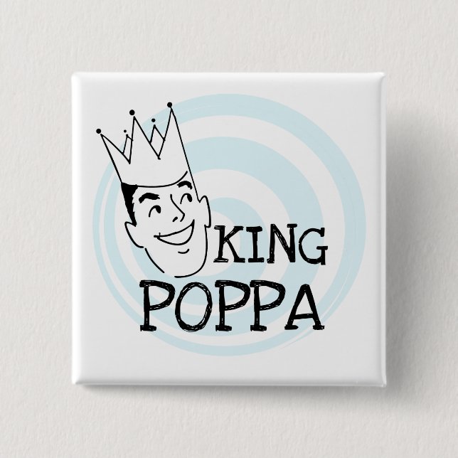 Kung Poppa T-shirts och presenter Knapp (Framsida)