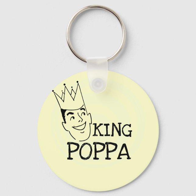 Kung Poppa T-shirts och presenter Nyckelring (Framsida)