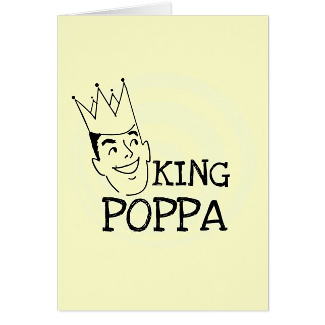Kung Poppa T-shirts och presenter OBS Kort (Framsidan)