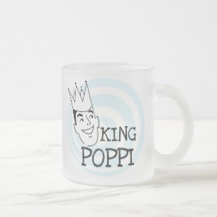 Kung Poppi T-tröjor och presenter Frostad Glasmugg