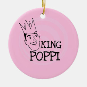 Kung Poppi T-tröjor och presenter Julgransprydnad Keramik