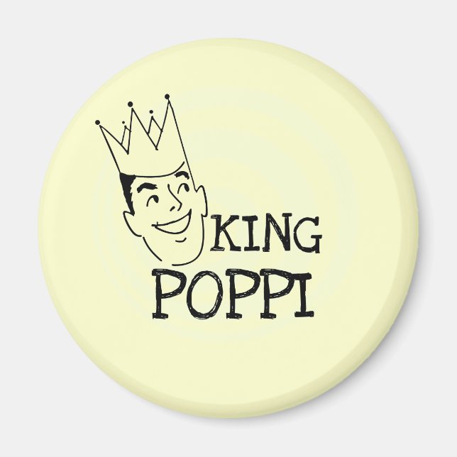 Kung Poppi T-tröjor och presenter Magnet (Framsidan)