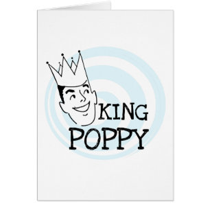 Kung Poppy T-shirts och Gifts Hälsningskort