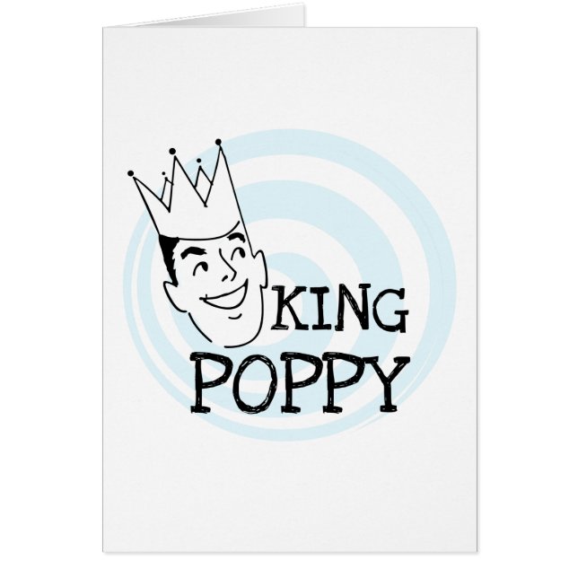Kung Poppy T-shirts och Gifts Hälsningskort (Framsidan)