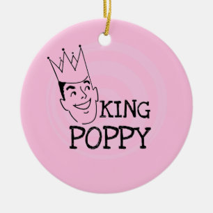 Kung Poppy T-shirts och Gifts Julgransprydnad Keramik