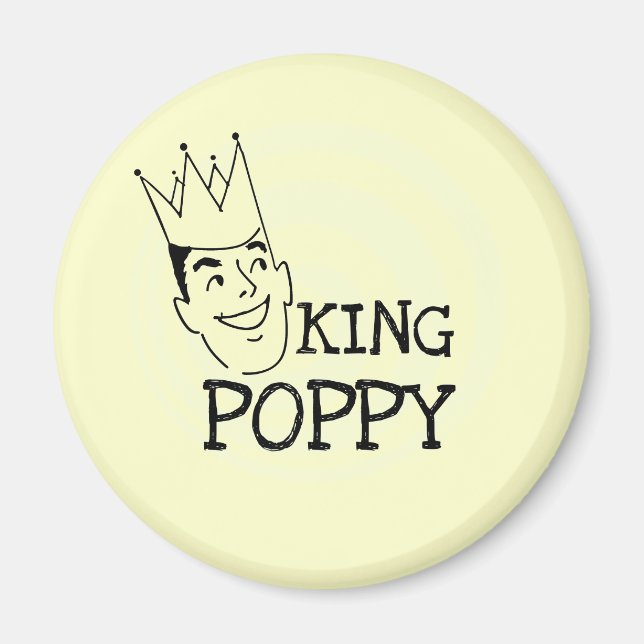 Kung Poppy T-shirts och Gifts Magnet (Framsidan)