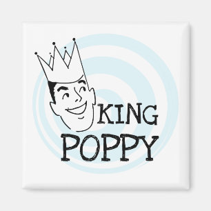 Kung Poppy T-shirts och Gifts Magnet