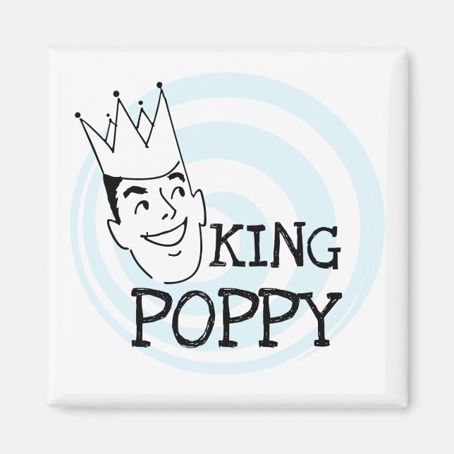 Kung Poppy T-shirts och Gifts Magnet (Framsidan)